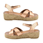 Jo & Joe Sunny Cross Strap Low Platform Wedge Sandal (Size 4) - Rose_7766258_4