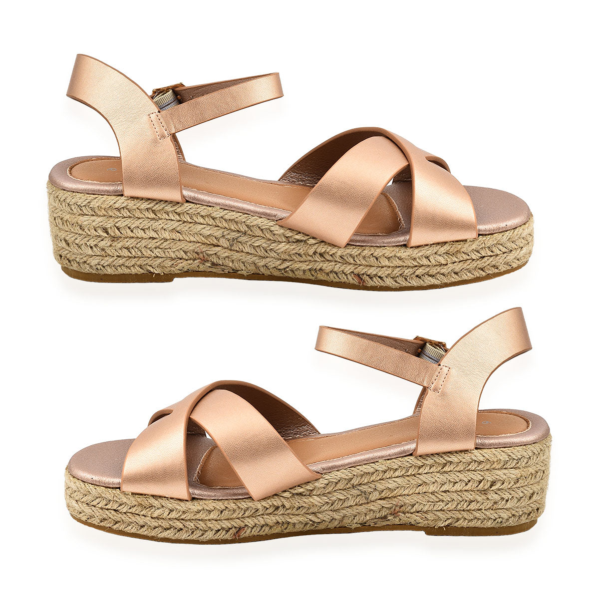 Jo & Joe Sunny Cross Strap Low Platform Wedge Sandal (Size 4) - Rose_7766258_4