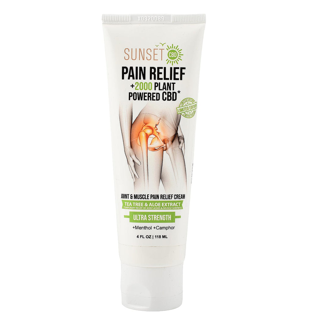 Sunset Pain Relief 2000mg ULTRA STRENGTH Joint & Muscle Pain Relief (Menthol + Camphor)