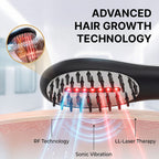 New Launch - LunaMour LaserBoost- - Advanced RF - Sonic Vibration - Low Level Laser Hair-Growth Brush