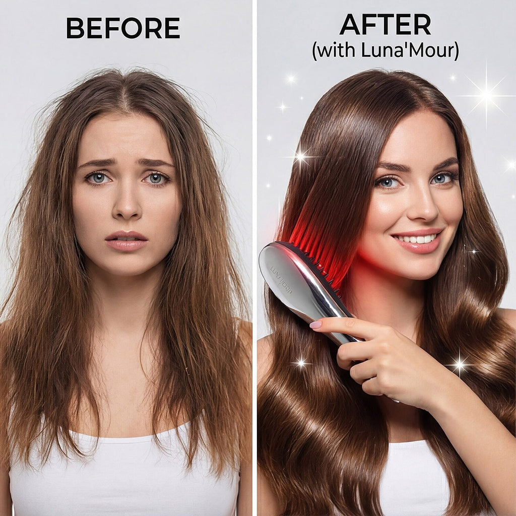New Launch - LunaMour LaserBoost- - Advanced RF - Sonic Vibration - Low Level Laser Hair-Growth Brush