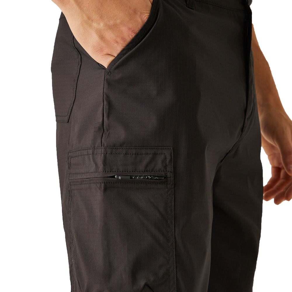 REGATTA Mens Dalry Multi Pocket Shorts (Size 33) - Black_7773103_1
