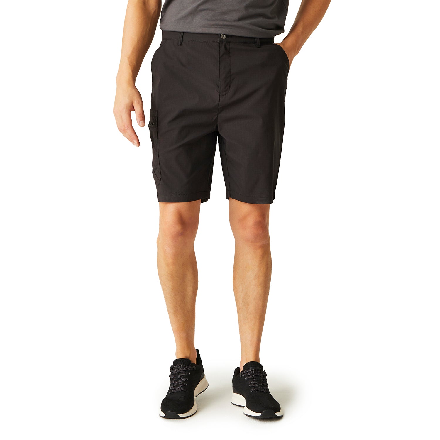 REGATTA Mens Dalry Multi Pocket Shorts (Size 33) - Black_7773103_2