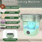 Collapsible Portable 11 Litre Washing Machine - Green