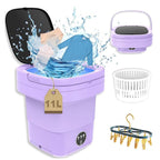 Collapsible Portable 11 Litre Washing Machine - Purple