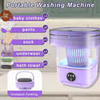 Collapsible Portable 11 Litre Washing Machine - Purple