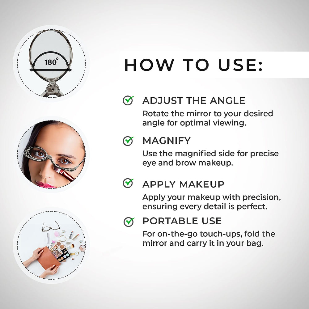 Quickreader Rotating Magnifying Makeup Glass