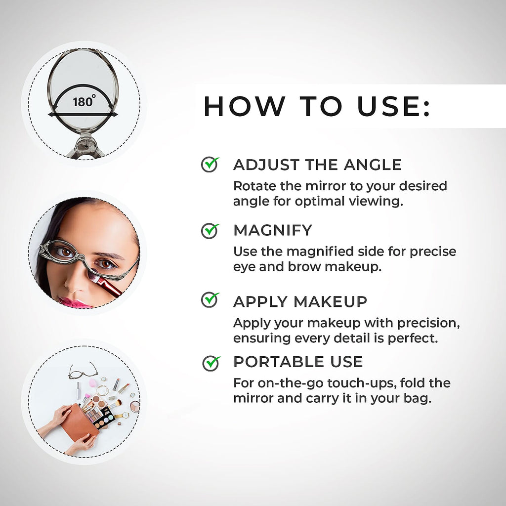 Quickreader Rotating Magnifying Makeup Glass
