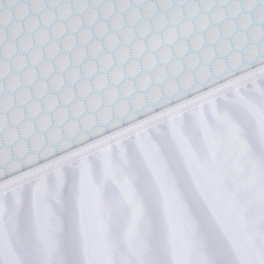 Nylon Patterned Mattress Pad (Size 180x30 cm) - Blue & White & Blue & White_7778022_6