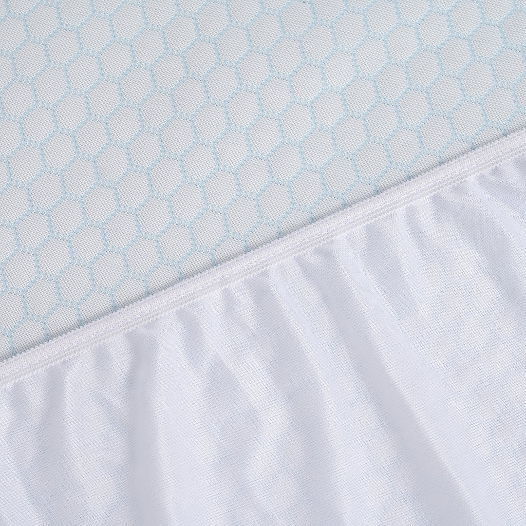 Nylon Patterned Mattress Pad (Size 180x30 cm) - Blue & White & Blue & White_7778022_6