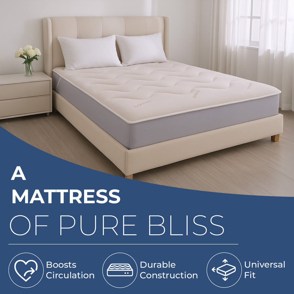 Copper Infused Polyester Mattress Topper(90x190+5 cm)_7782814