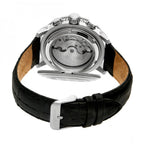 HERITOR Automatic Movt. 5ATM Water Resistance White Dial Mens Watch with Black Colour Leather Strap_7782837_2