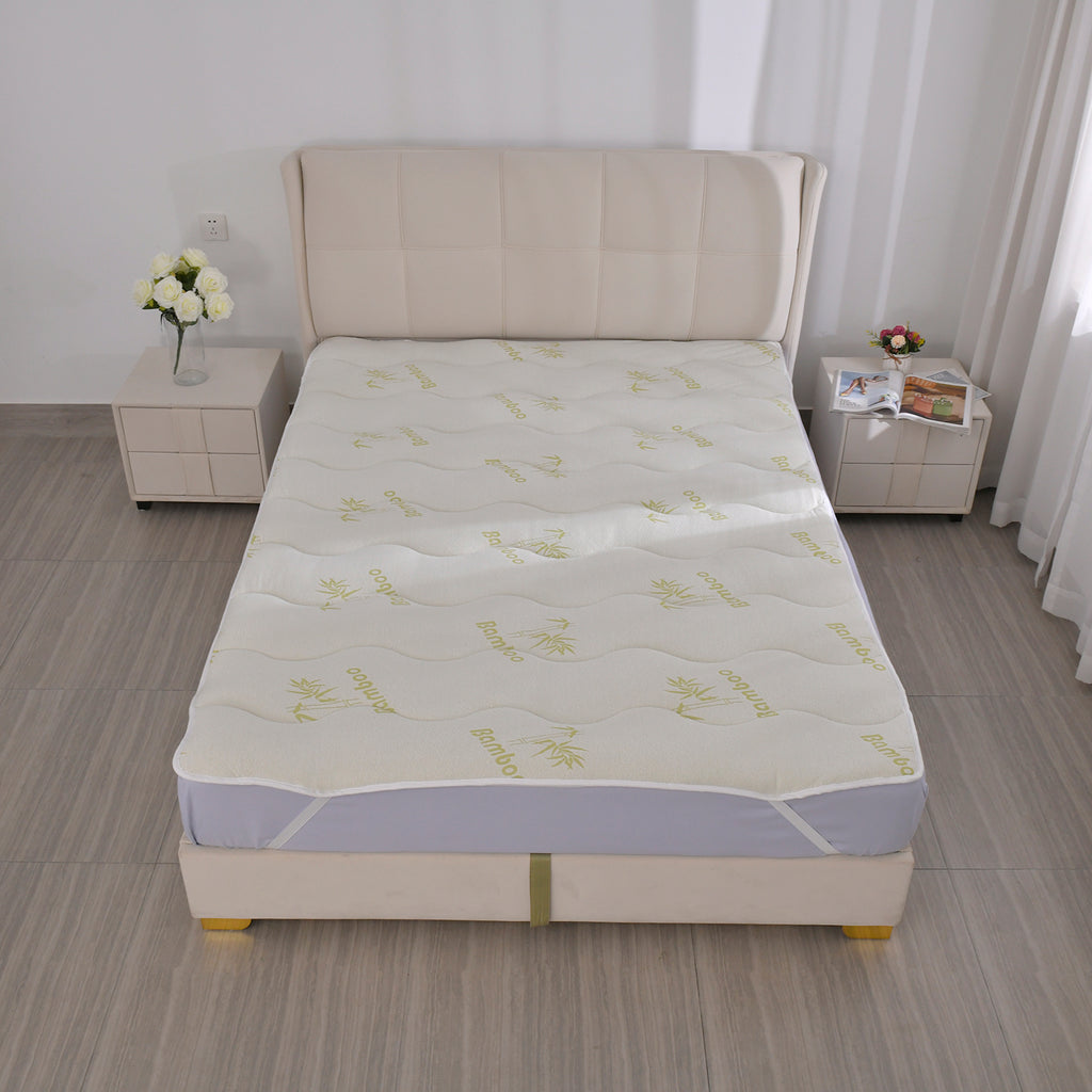 Polyester Patterned Mattress (Size 90x190 cm) - White & White_7783679_3