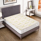 Polyester Patterned Mattress (Size 180x200 cm) - White & White_7784028