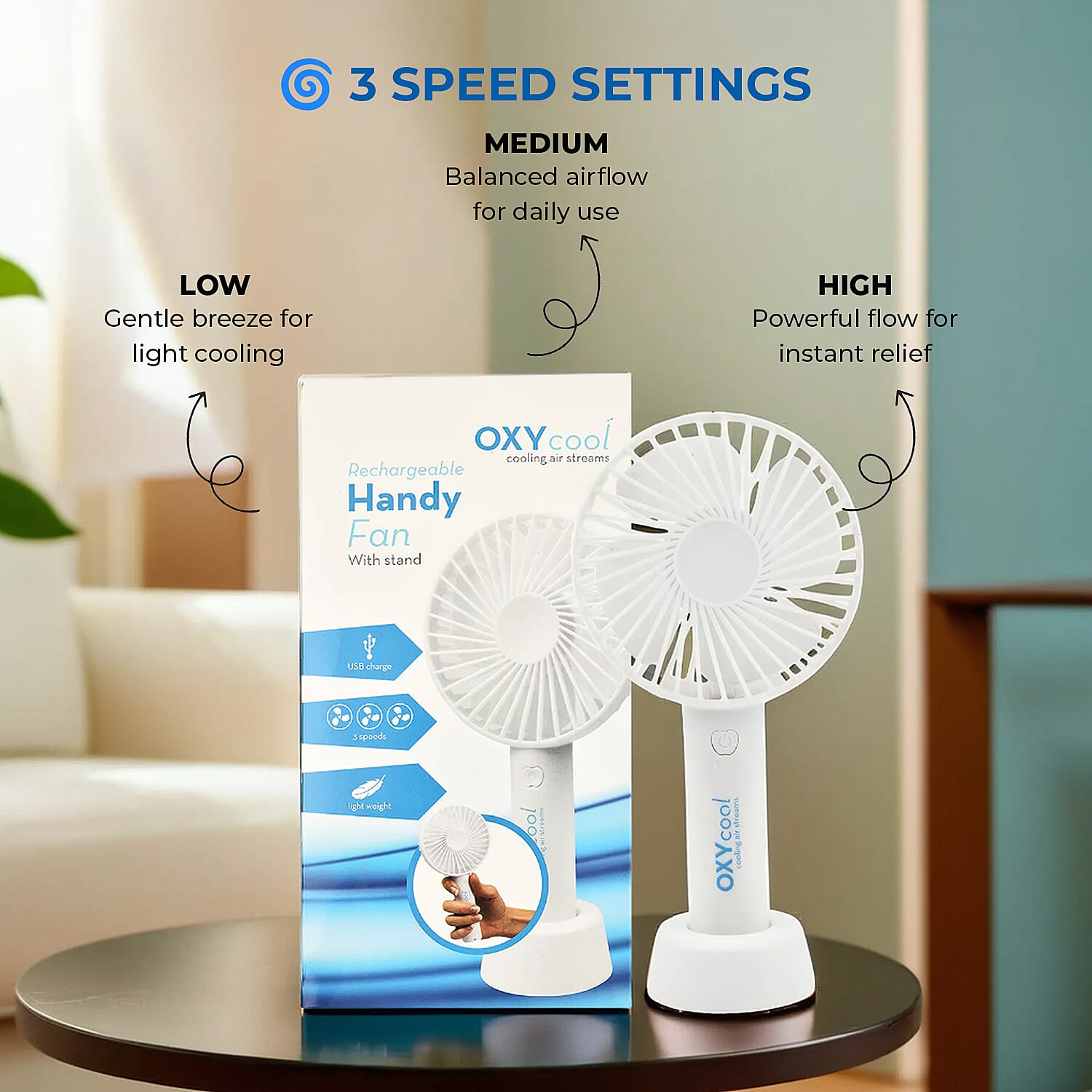 Summer Essential - Handy Fan - White