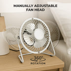 Oxycool 4-Inch USB Mini Desk Fan