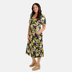 Printed Midi Dress - Navy_7793953_1