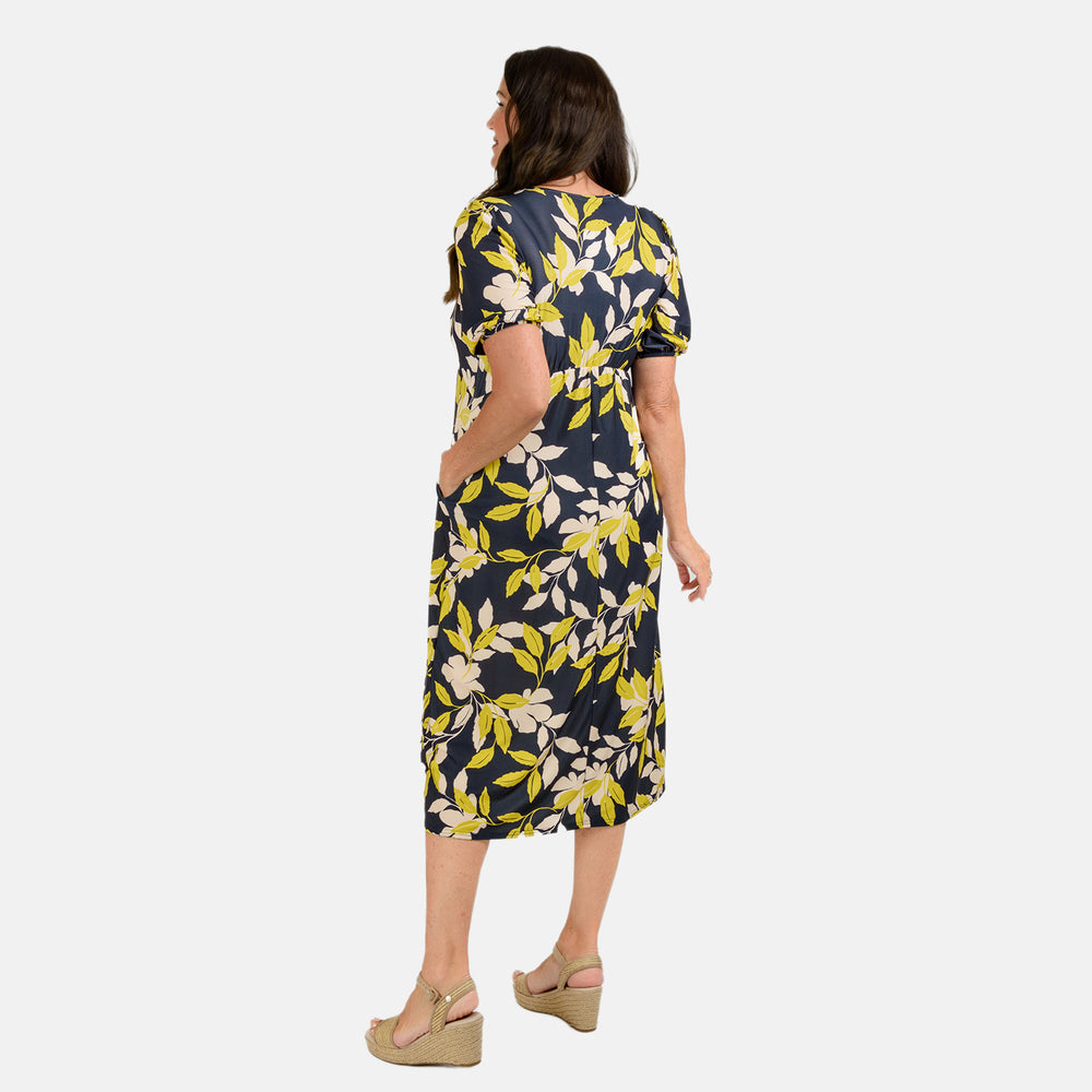 Printed Midi Dress - Navy_7793953_2