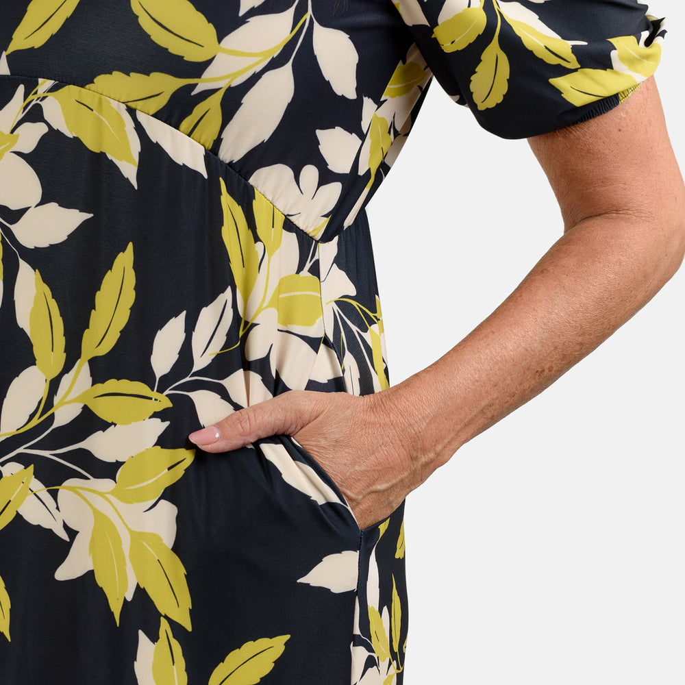 Printed Midi Dress - Navy_7793953_3