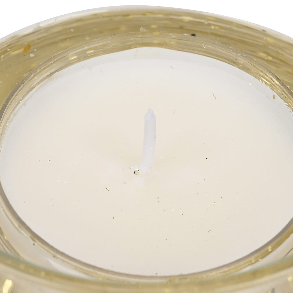 Glass LED Burning Real Candle - Gold