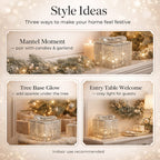 Set of 2 Lighted Gift Box for Christmas