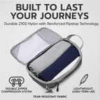 Set of 3 Expandable-Zipper Compression Storage Bags- ,Multifunctional Travel Organiser, Saves Space  (Size 31x10x41 cm) - Grey