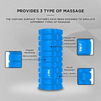 JLL Fitness Foam Roller for Deep Tissue Massage & Muscle Therapy - Blue