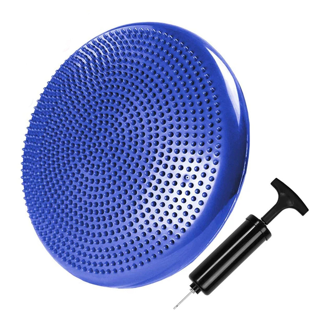 JLL Inflatable Balance Cushion for Fitness Core Training Agility Gym Workouts Yoga - Blue