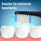 Bitvae Sonic Electirc Toothbrush With 8 Heads - Travel Case, 5 Brushing Modes - Smart Timer - Black