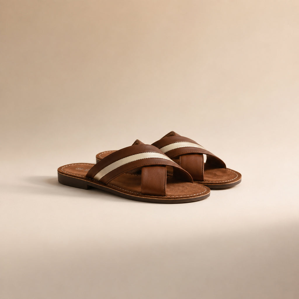 Maison Ladies Slipper (Size 6) - Tan_7798211
