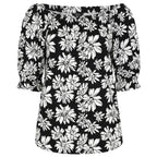 Emreco 100% Viscose Frill Sleeve Floral Top (Size 16) - Black_7805024_5