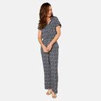 Emreco 100% Viscose Wide Leg Print Trouser (Size 20) - Navy_7805684_1