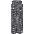 Emreco 100% Viscose Wide Leg Print Trouser (Size 20) - Navy_7805684_5