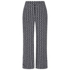 Emreco Lightweight Wide Leg Print Trouser (Size 12) - Navy_7805856_2