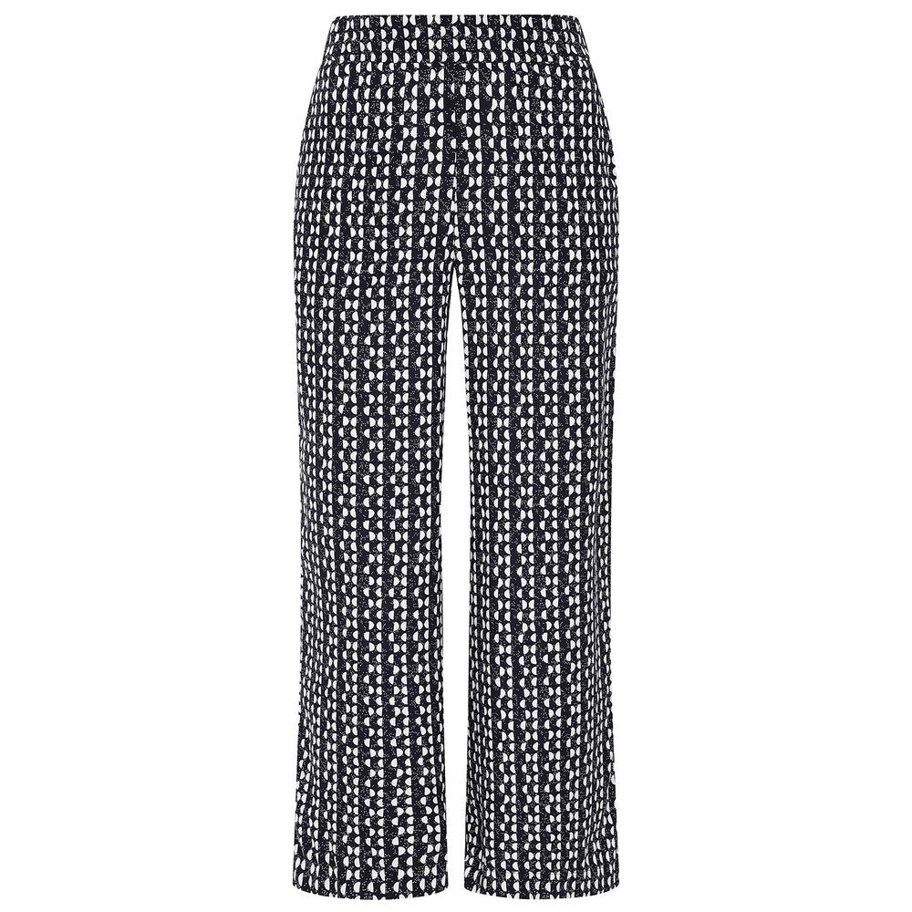 Emreco Lightweight Wide Leg Print Trouser (Size 18) - Navy_7805859_2