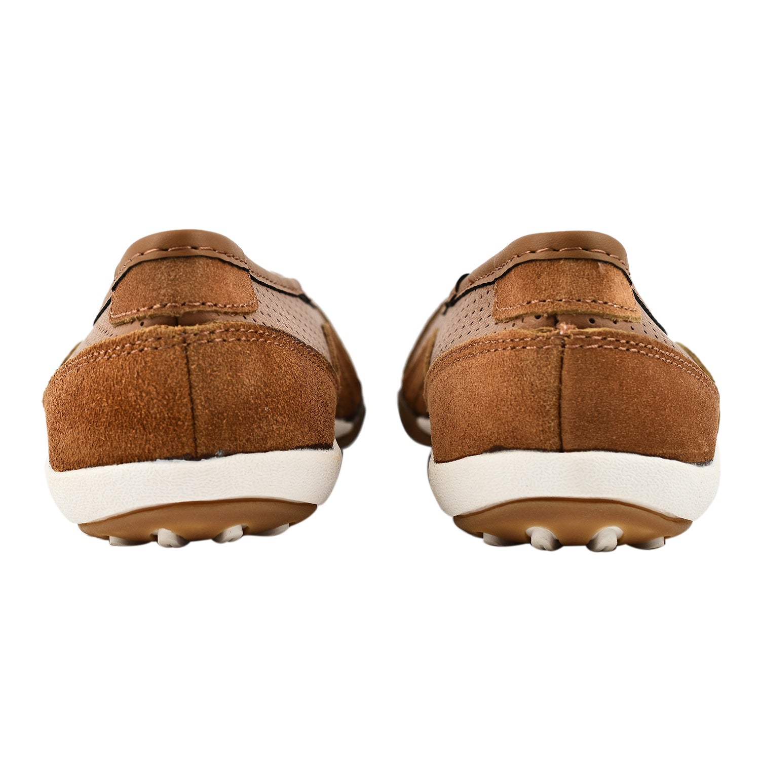 Down to Earth Ladies Leather Ballerina Shoe (Size 4) - Tan_7805873_3