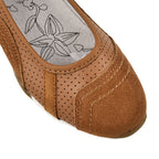 Down to Earth Ladies Leather Ballerina Shoe (Size 4) - Tan_7805873_4