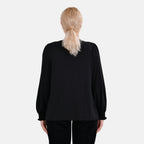 La Marey V-neck Lace Top (Size S) - Black_7809949_1