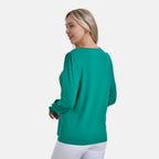 La Marey V-Neck Long Sleeve Top (Size 8 to 10) - Green_7811208_1