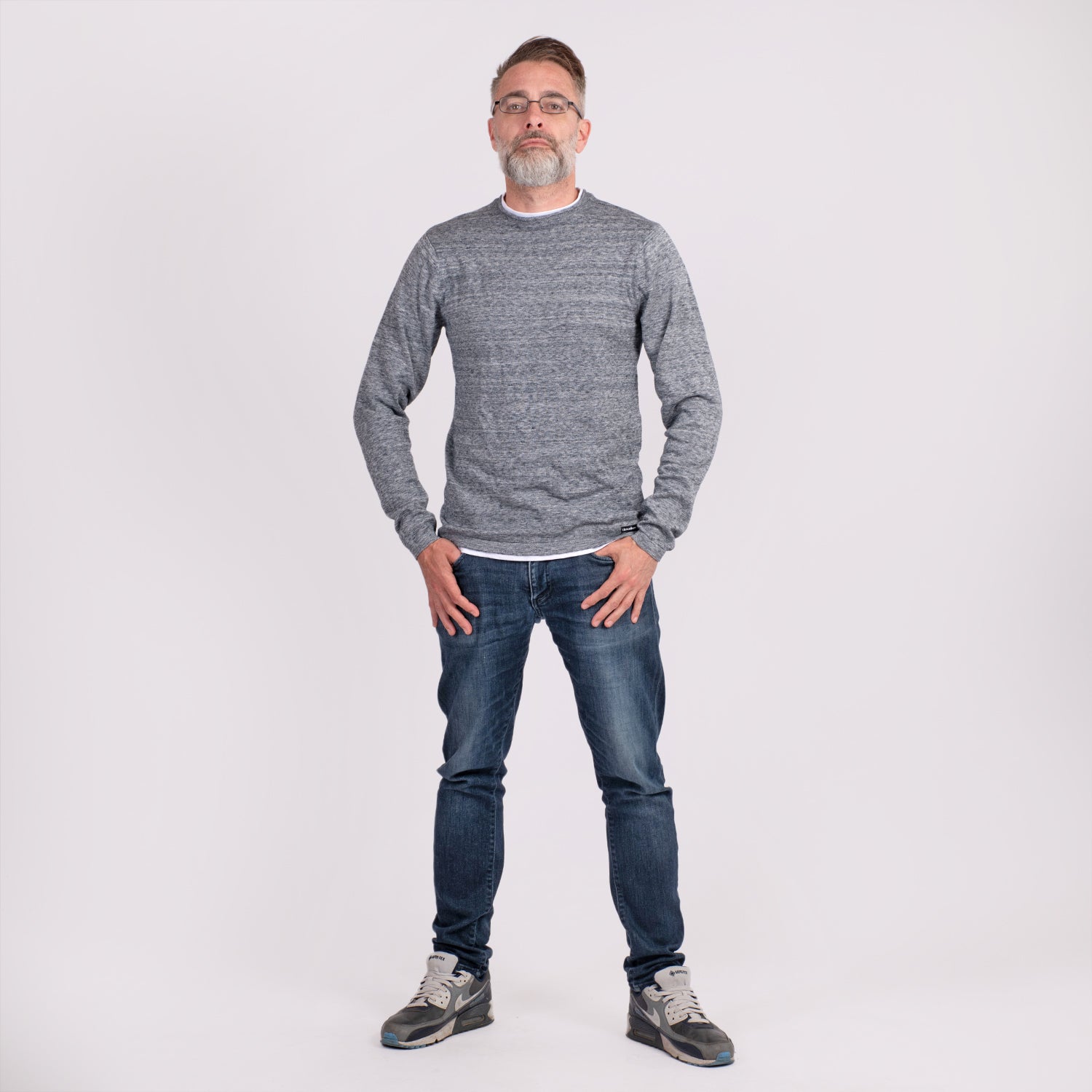 Cotton Woven Jumper (Size L) - Grey_7812788