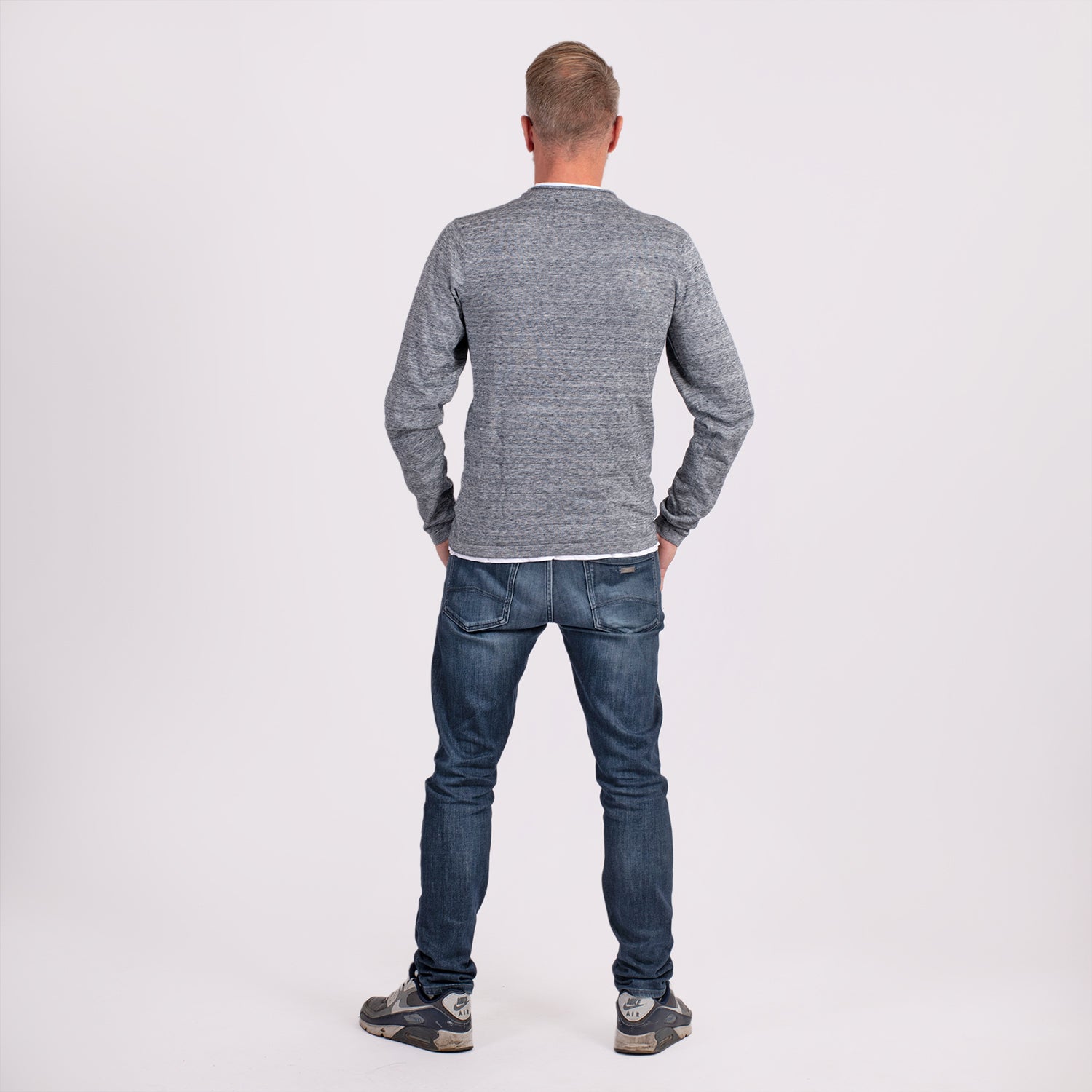 Cotton Woven Jumper (Size L) - Grey_7812788_1
