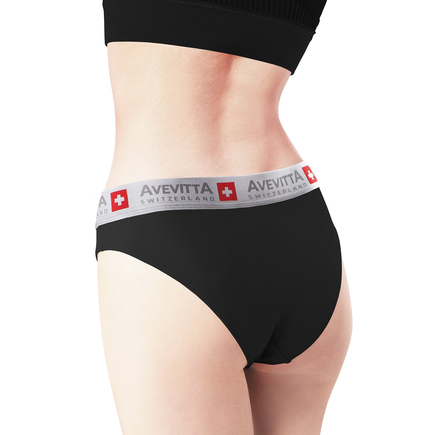 Sankom Avevitta Leakproof, Antibacterial Underwear for Women (Size 16-18) - Black & Grey_7815632_3