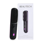 Beautech Portable Wireless LCD Straightener Brush (35W) - Black