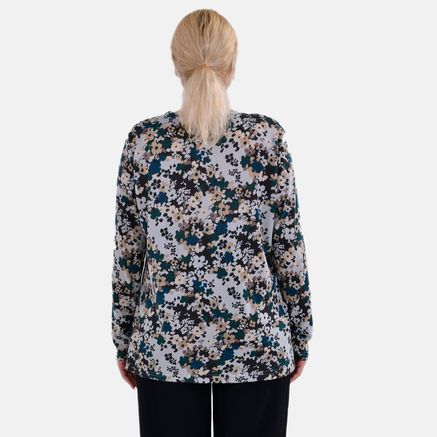La Marey  (Pattern) Full Sleeve Jersey Tops with Printed Stripes- Multi_7816663_1
