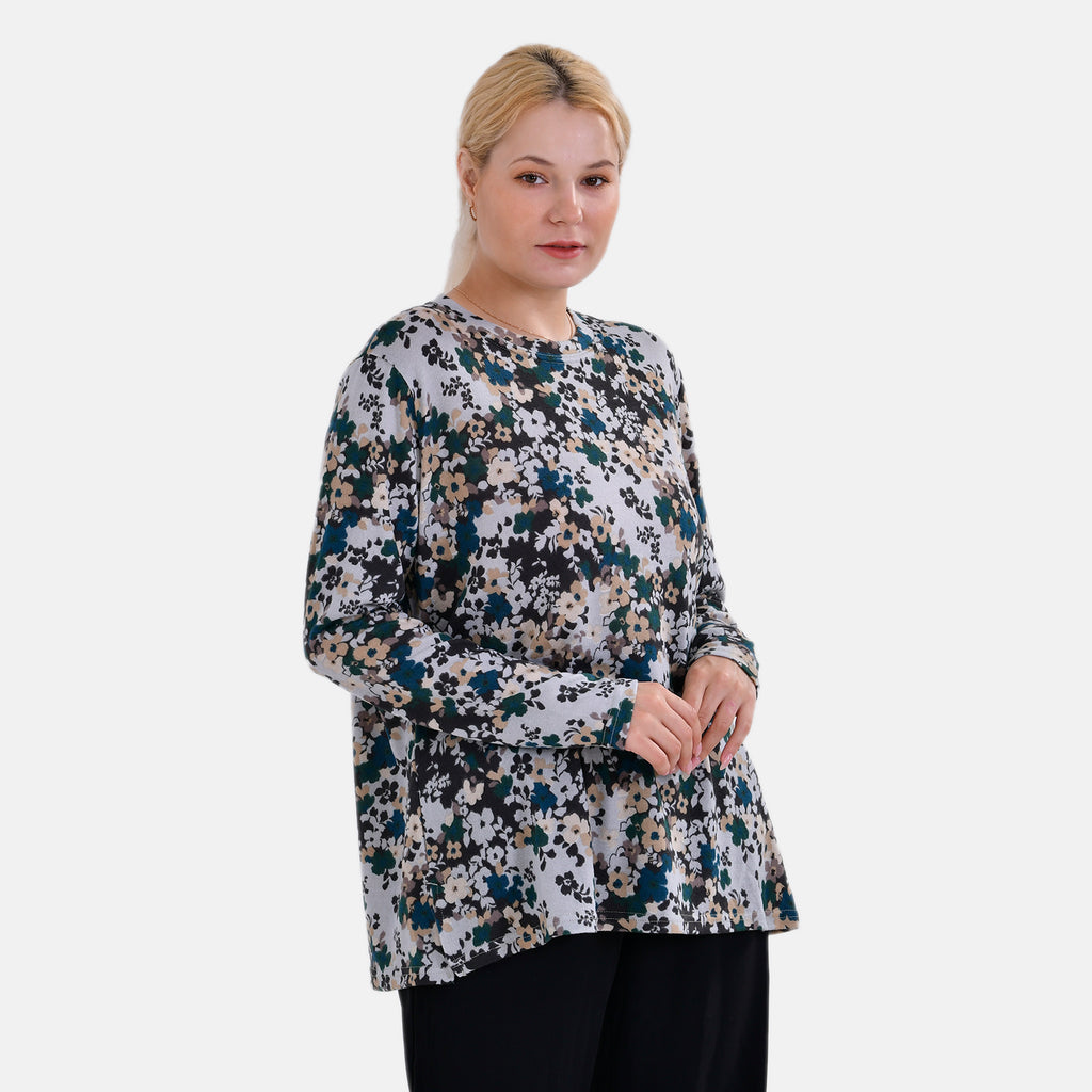 La Marey  (Pattern) Full Sleeve Jersey Tops with Printed Stripes- Multi_7816663_3