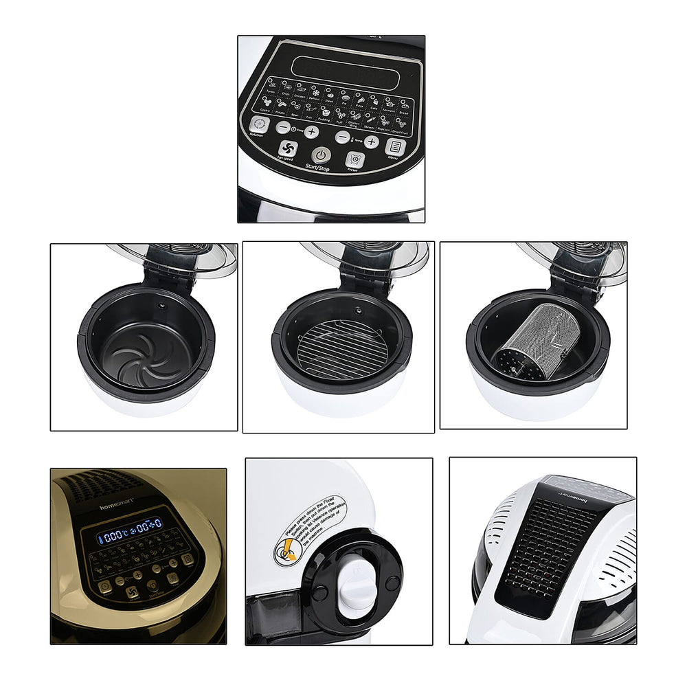 Homesmart Rotisserie Air Fryer 10 L -Roast, Crisp, Bake, Grill, Reheat - 50-230c - Dishwasher Safe