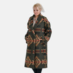 La Marey Tribute Pattern Longline Coat (Size 8 to 10) - Green_7818635_2