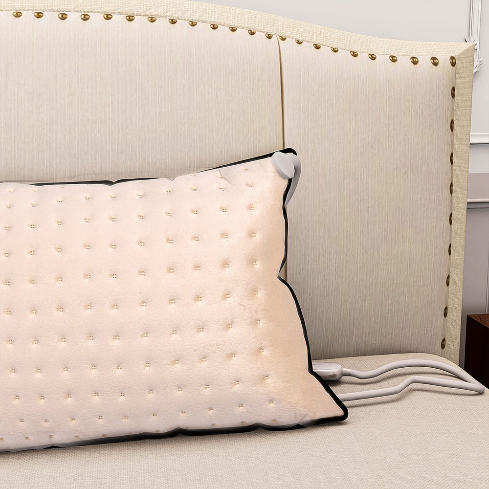 Super Cozy Electric Heated Cushion with Overheating Protection Power 100W (Size 60x40 cm) - White