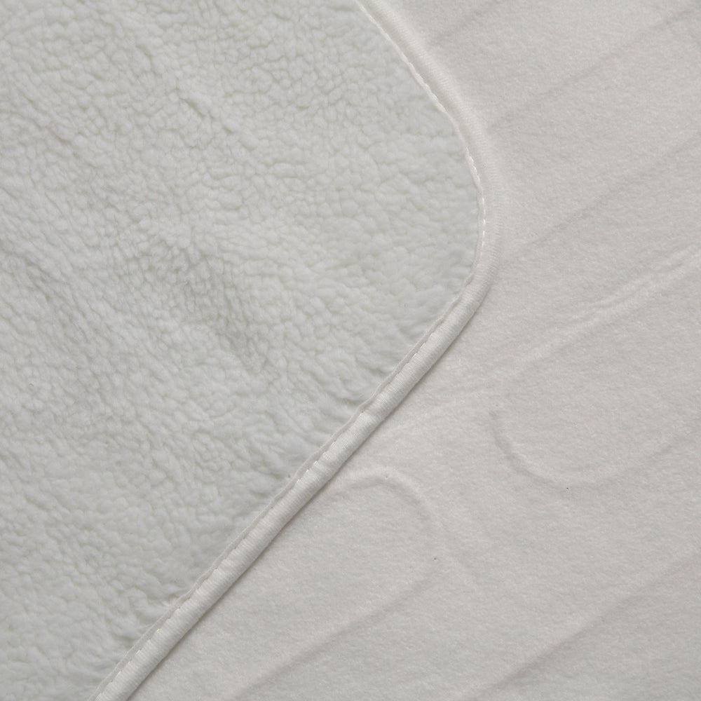 Luxury Sherpa Electric Heated Blanket Topper - Dual Controller, Quad Zone, 6 Temp Settings (200x160 cm) - White_7819280_8