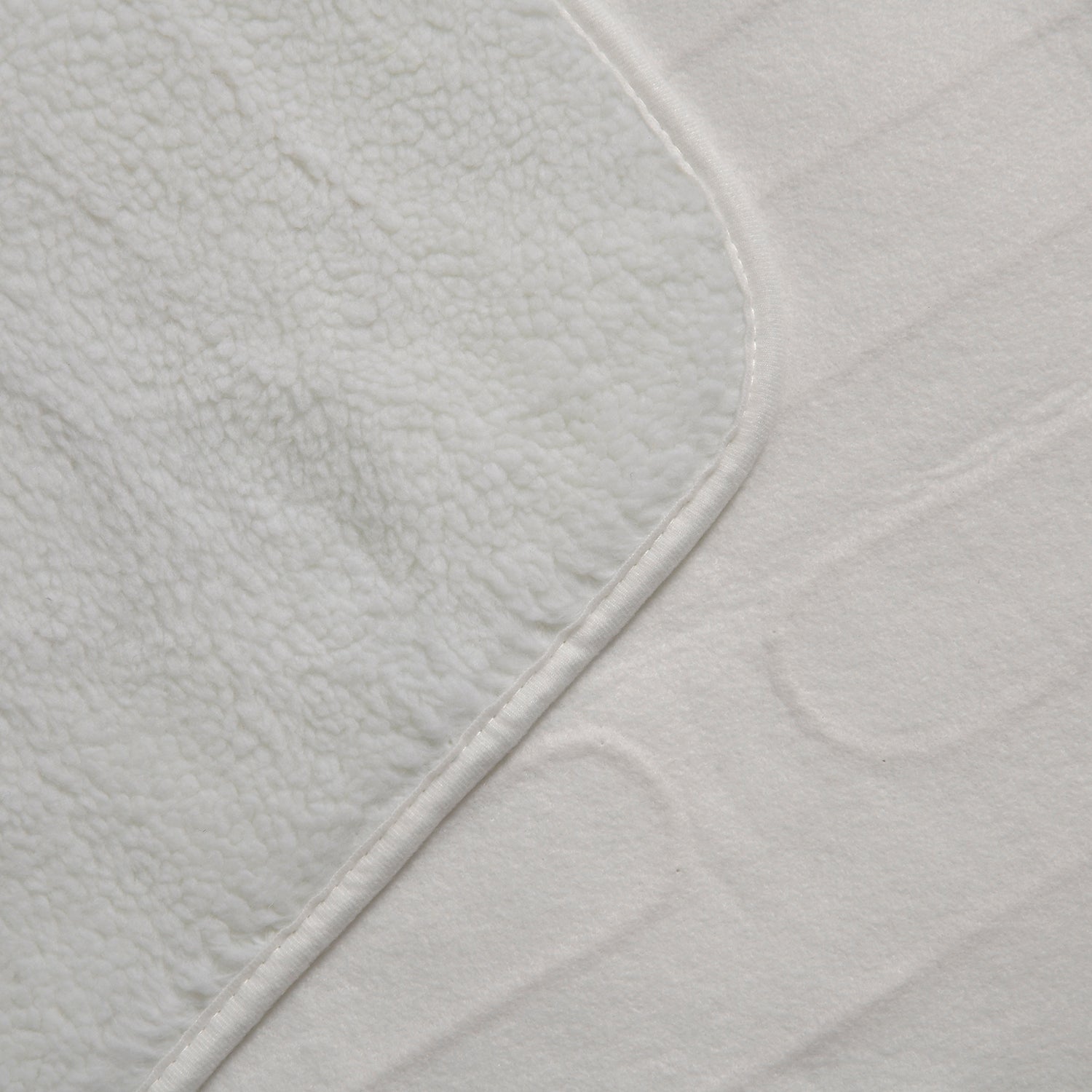 Luxury Sherpa Electric Heated Blanket Topper - Dual Controller, Quad Zone, 6 Temp Settings (200x160 cm) - White_7819280_8